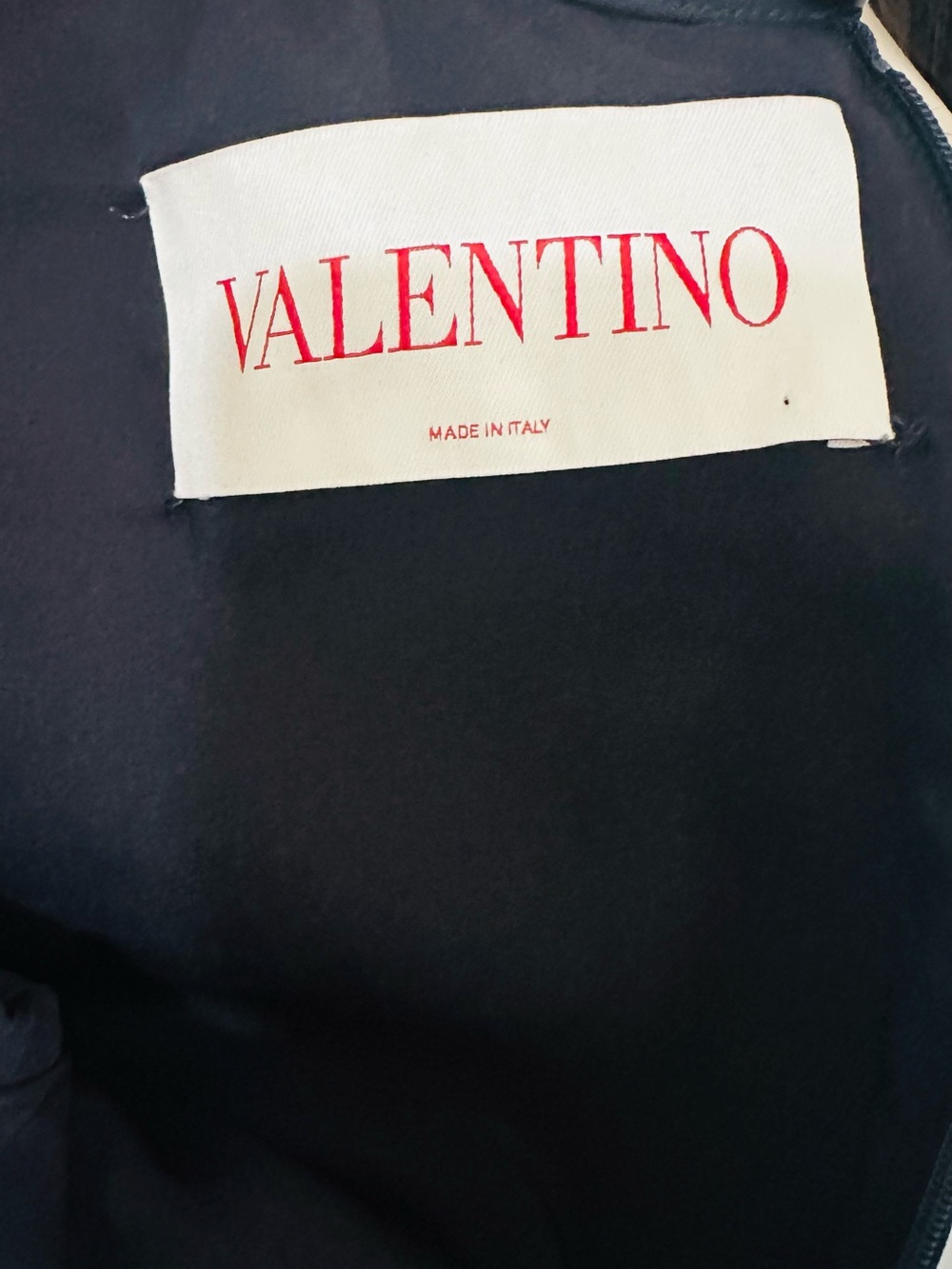 Valentino Garavani Navy Mini Shift Dress with Neck Tie - Picture 12 of 12